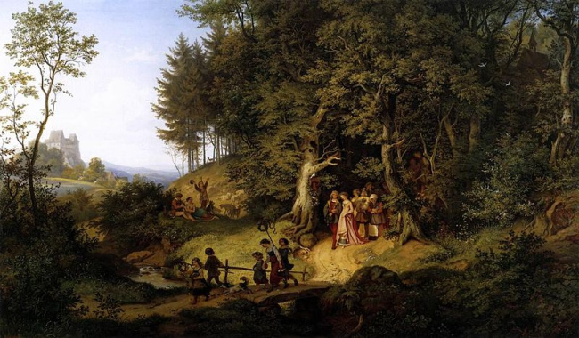 Brautzug im Frühling