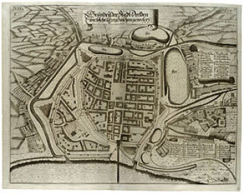 Grundriss von Dresden im Jahr 1529